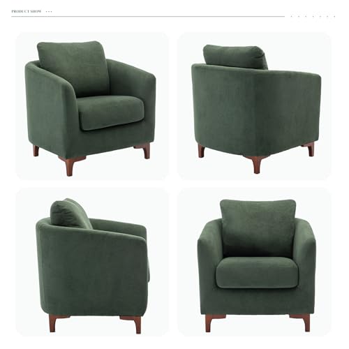 Velvet Accent Chair with Storage Ottoman Set of 2, Camel Q505167