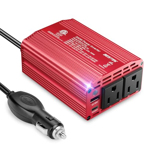300W Car Power Inverter DC 12V to 110V AC with 30W USB-C & 18W USB-A Dual AC Outlet U2299