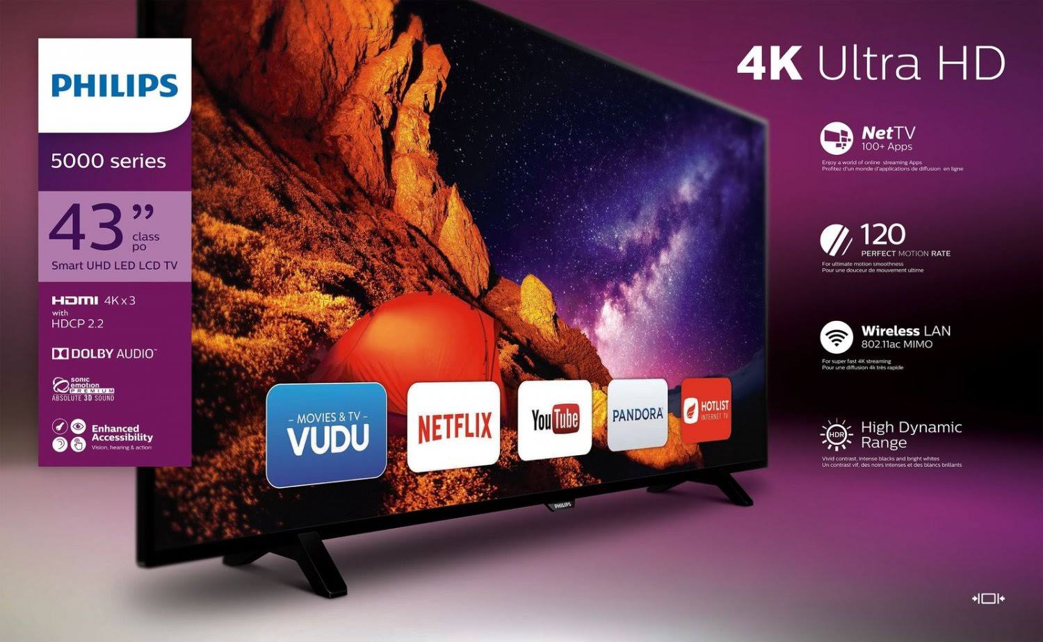 43x22 Class 4K Smart LED TV H216110