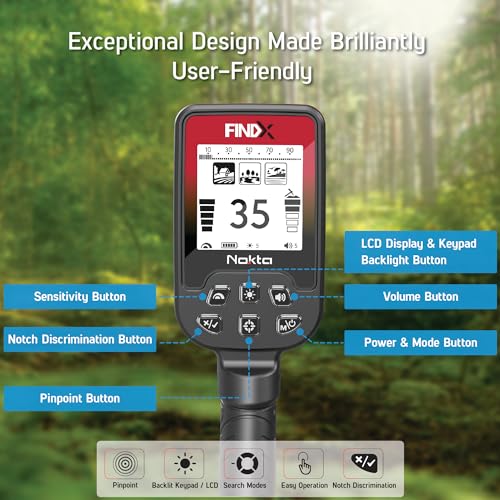 Professional Fully Waterproof Metal Detector with Backlit LCD E504