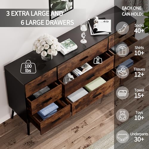 White 9 Drawer Antique Storage Dresser E497336