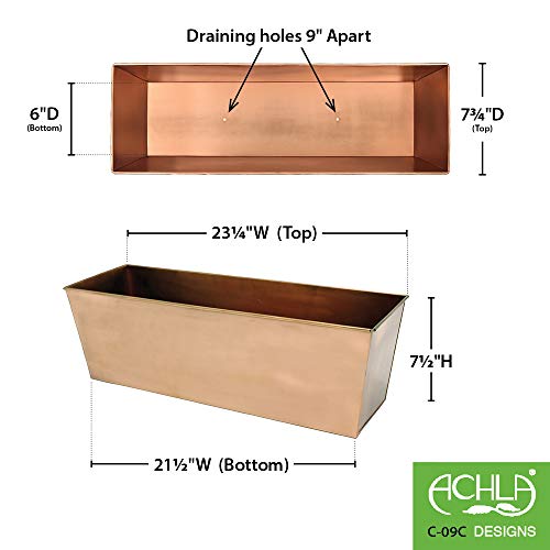 Large Copper Flowerbox Planter J20940