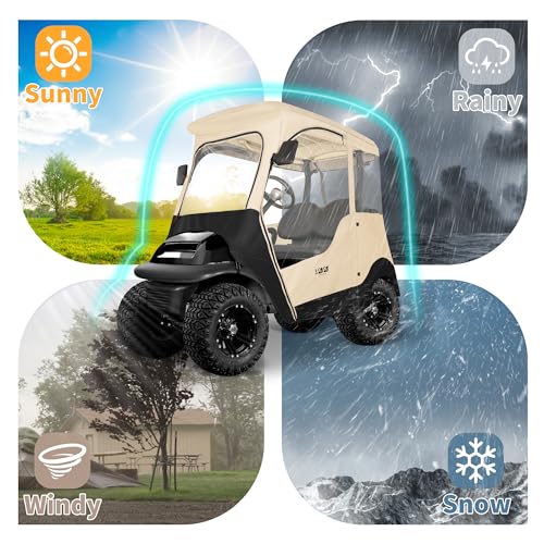2 Passenger Waterproof Golf Cart Enclosure U736