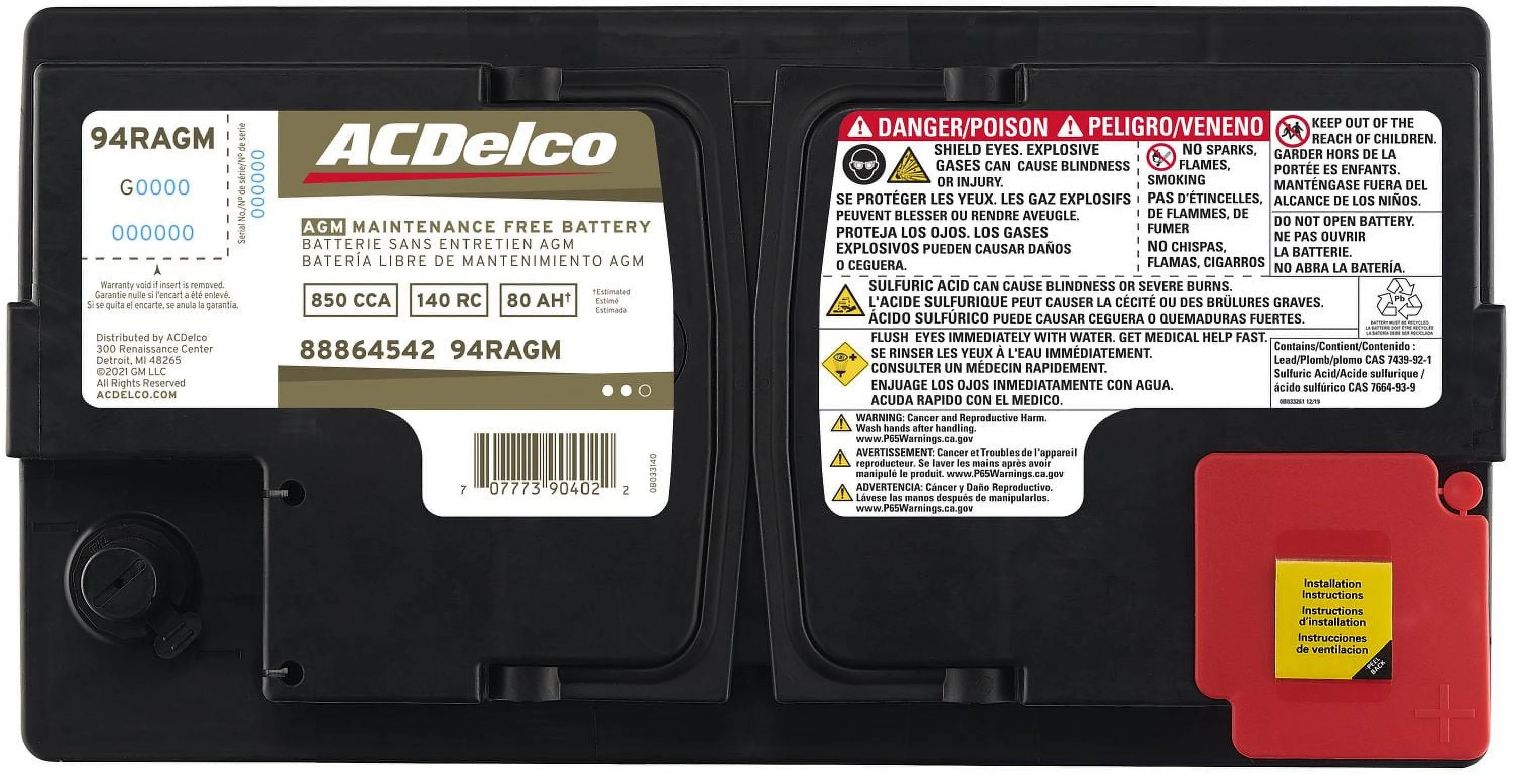 AGM Automotive BCI Group 94R Battery V4290