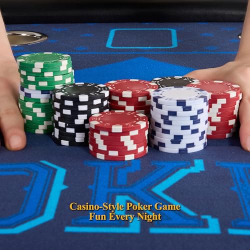 Folding Poker Table with Felt Playing Surface J270