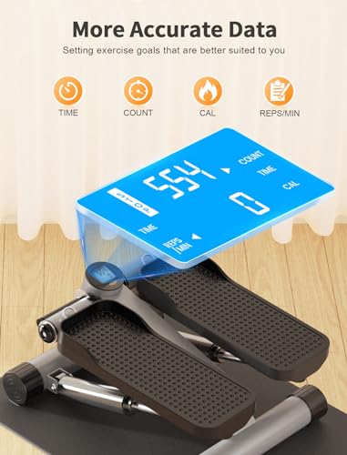 Mini Stepper with Resistance Band, Hydraulic Fitness Stepper Z5888