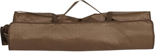Collapsible Armrests Cup Holder Carry Mat Pet Leash Heavy Duty Foldable Chair Earth Brown P4988