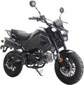 125cc Motorcycle Street Scooter Gas Bike with Big Headlights (Black) V763378