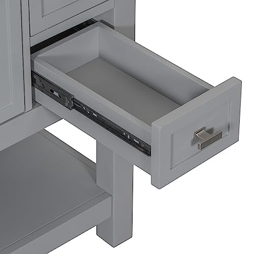 White Bathroom Vanity with Sink W38793