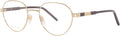 Gold Round Men's Eyeglasses L120712