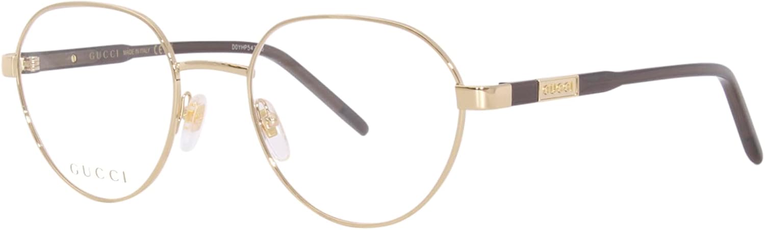 Gold Round Men's Eyeglasses L120712