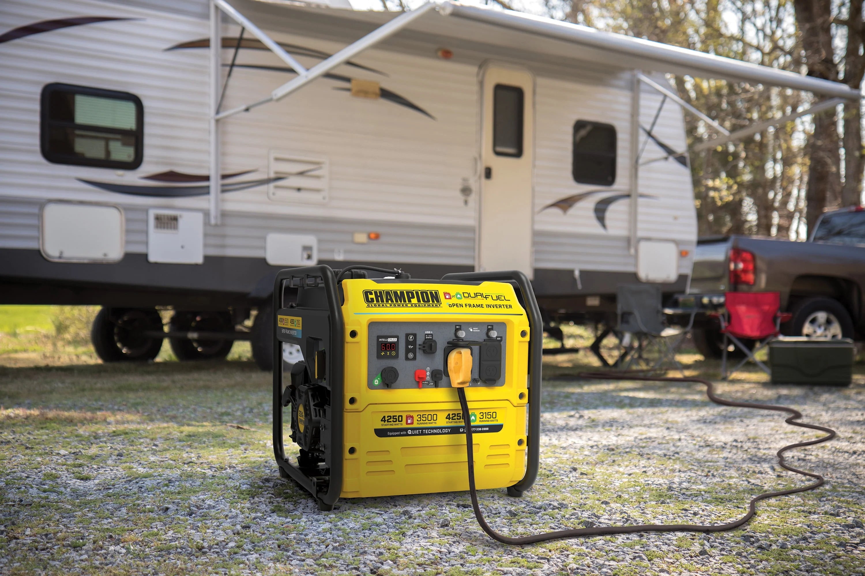 4250-Watt Dual Fuel Open Frame Inverter Generator U26123