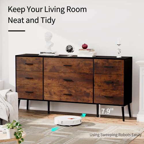 White 9 Drawer Antique Storage Dresser E497336