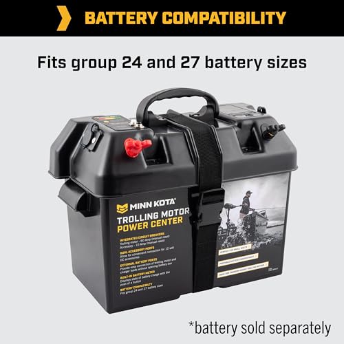 Marine Battery Box Power Center with Meter and 12V Accessory Plugs K96244