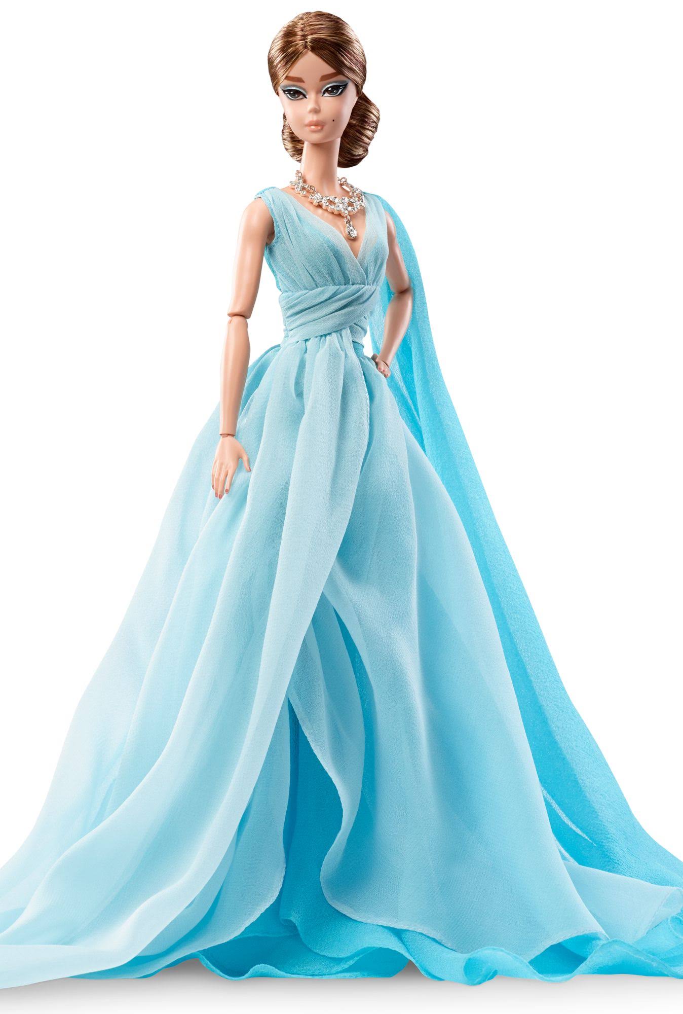 Blue Chiffon Ball Gown Doll Y4226