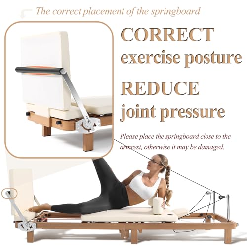 Adjustable Resistance Pilates Reformer with Jumpboard W725536