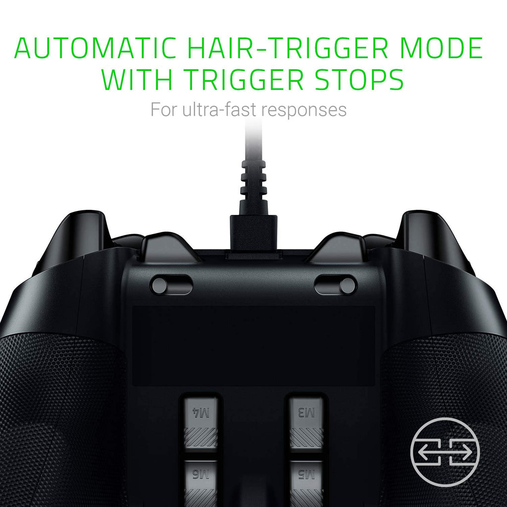Black Officially Licensed Xbox One Controller with 6 Remappable Buttons and Triggers G76413