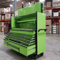 Green-Black Triple Bank Roller & Hutch Combo Toolbox V135