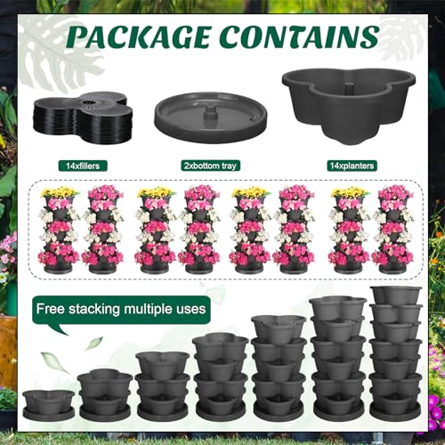2 Pcs 7 Tier Stackable Planter P5862