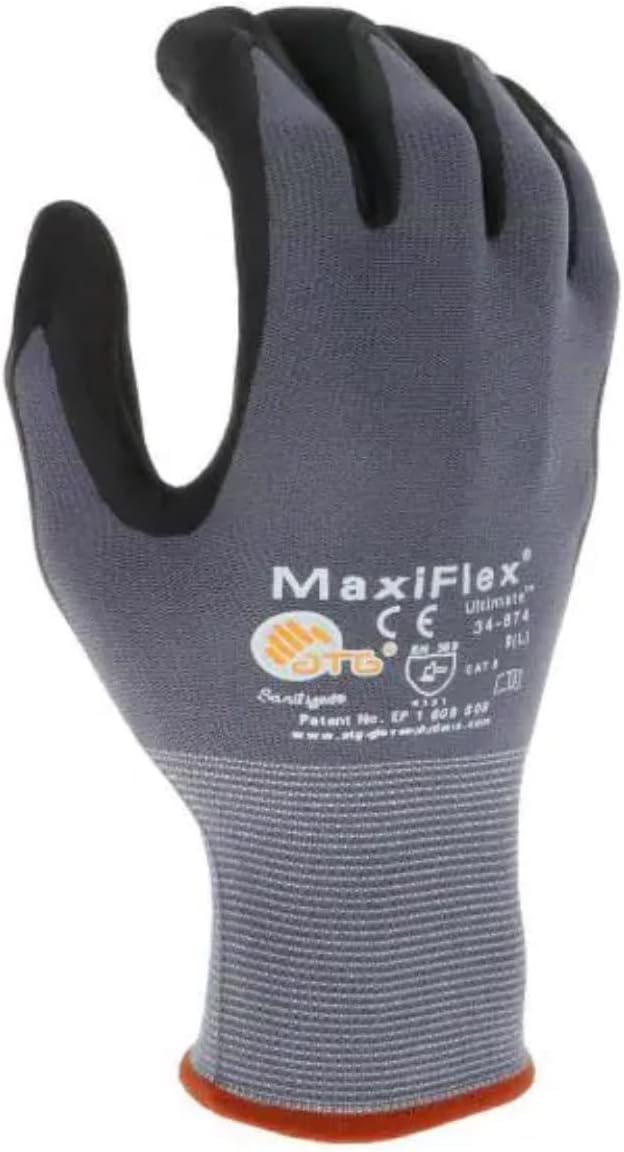 Seamless Knit Nylon/Lycra Glove with Nitrile Coated Micro-Foam Grip, Small I74435
