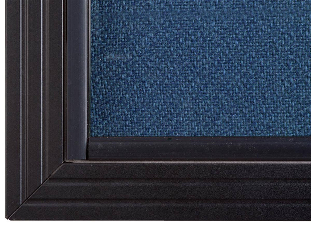48 inch x 36 inch Blue Fabric Sliding Glass Doors Bulletin Board U50621
