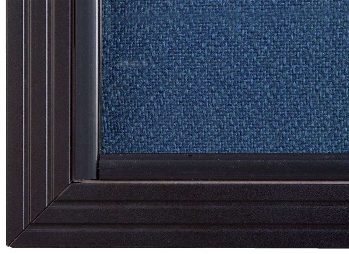 48 inch x 36 inch Blue Fabric Sliding Glass Doors Bulletin Board U50621