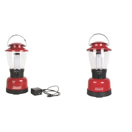 Coleman Classic Rechargeable 400 Lumens LED Lantern, Water-Resistant Lantern with USB Charging Port and Carry Handle D1128