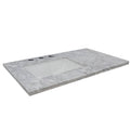 White Carrara Vanity Top with Left Side Rectangular Sink K6370