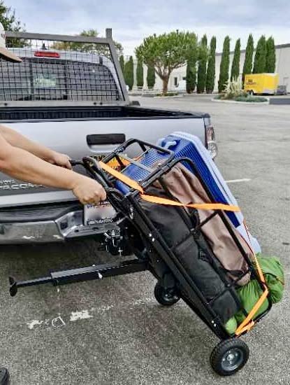 Foldable Cargo Carrier Cart With Quick Detachable Basket Rack With 10 inch Flat Free Tires Q601