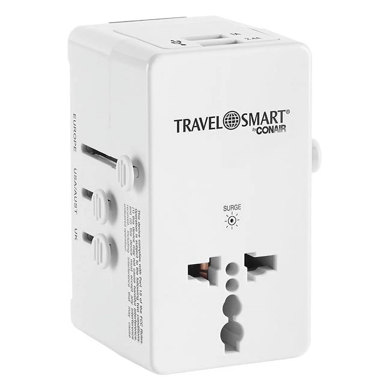 All In One Adapter with 2 Outlets & 2 USB Ports T7434