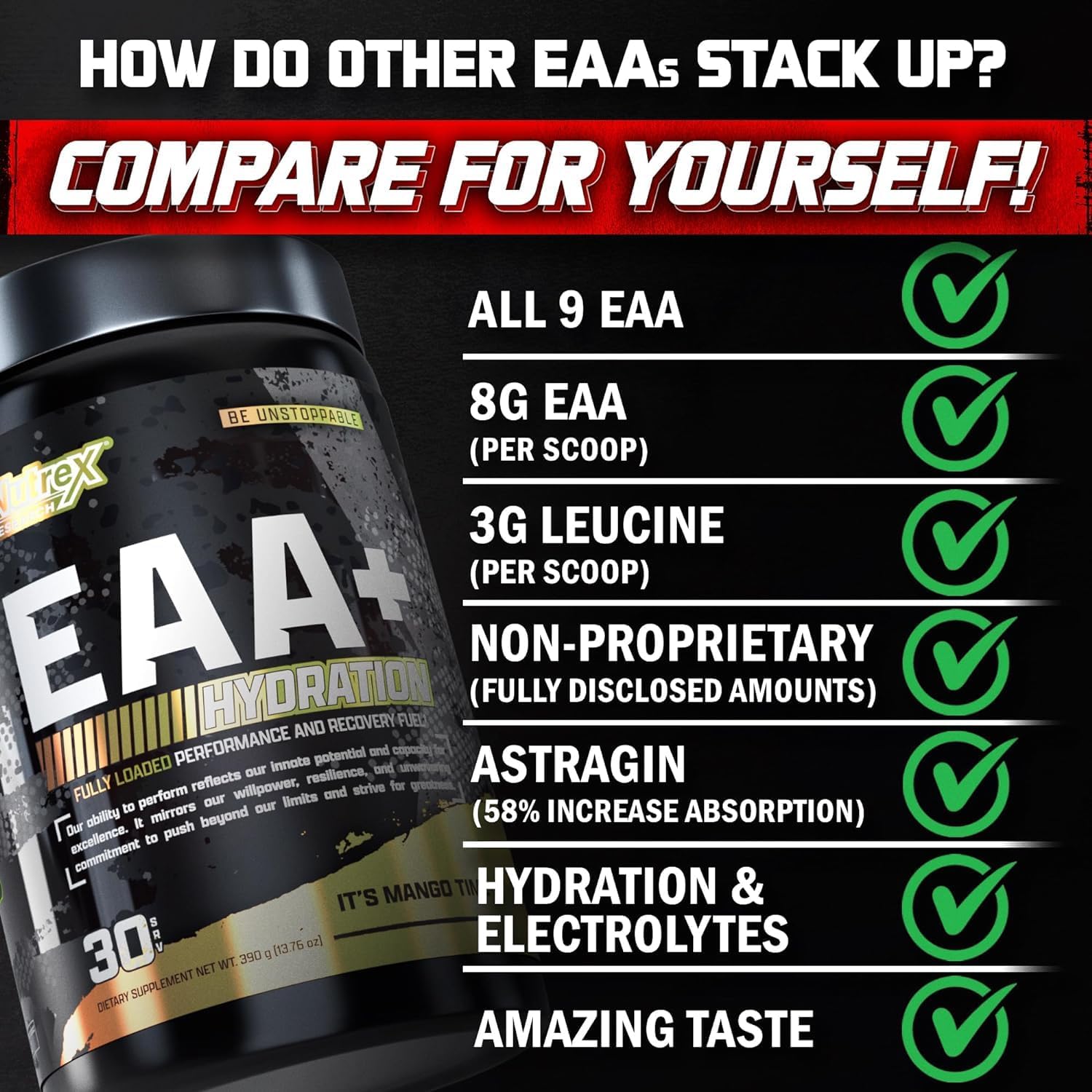 8G Essential Amino Acids with Electrolytes Powder 30 Serving C779