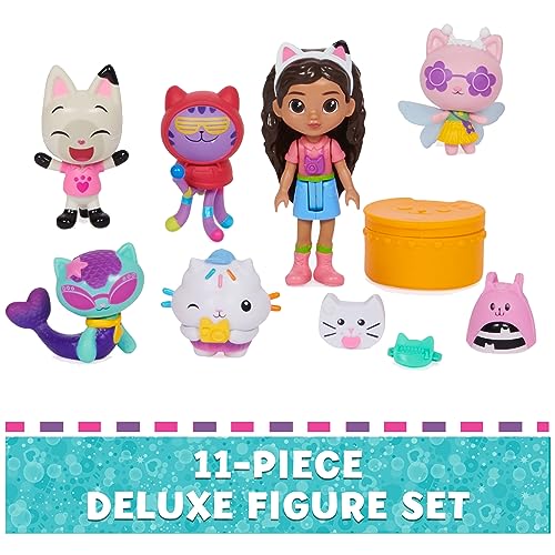 Travel Themed Figure Set with Gabby Doll, 5 Cat Toy Figures, Surprise Toys & Dollhouse Accessories F78401