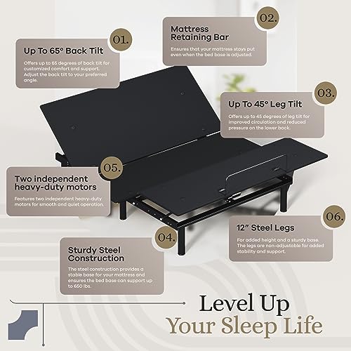 Queen Adjustable Bed Base Frame O354