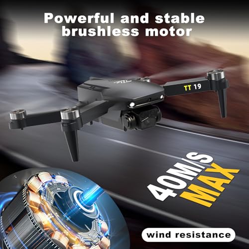 Orange Foldable Drone with Camera, Brushless Motor RC Quadcopter Y169