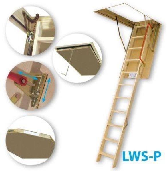 Adjustable Attic Ladder with Anti-Slip Steps Rubber Gasket F543