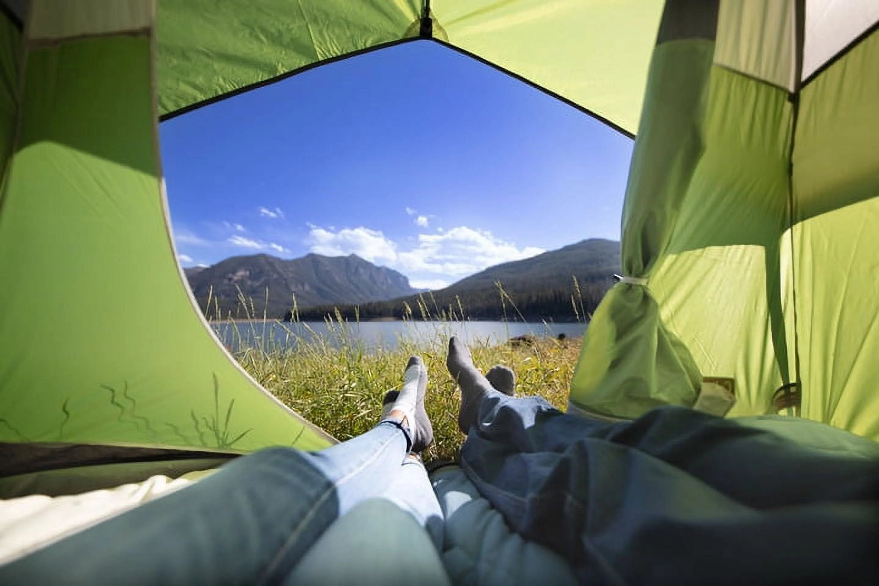 4-Person Dome Camping Tent, Green R911967