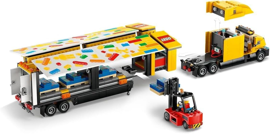 Lego City Delivery Truck with Trailer and Forklift B394