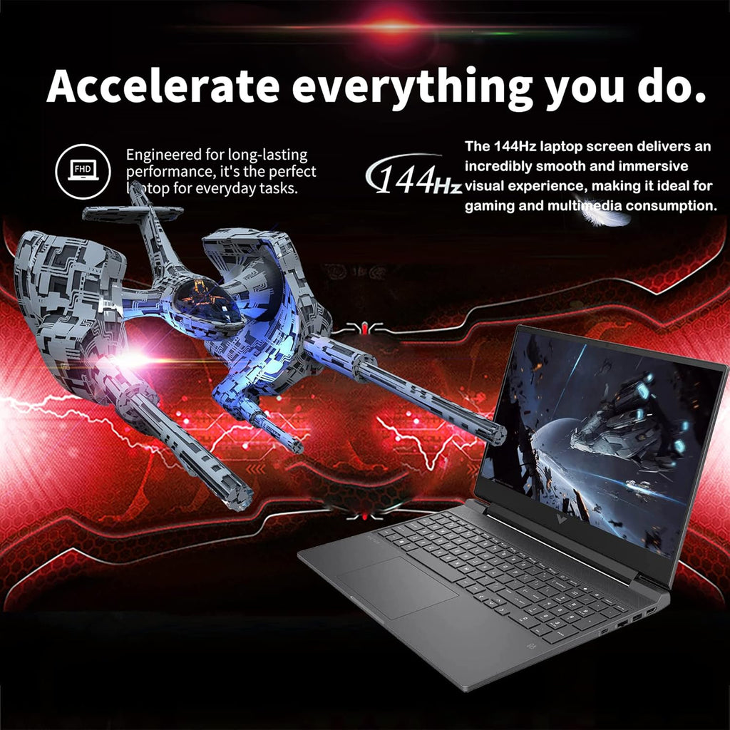 15.6" FHD 144Hz Gaming Laptop, Intel Core i5, 32GB RAM, 2TB PCIe SSD, NVIDIA GeForce GTX 1650 Graphics, Backlit Keyboard, Win 11 Pro, Mica Silver Y20696