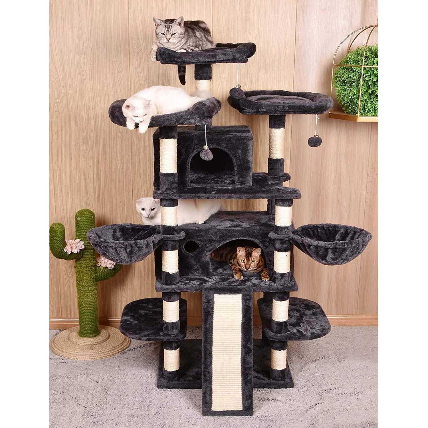 68 Inch Cat Tower with Scratching Posts L213822