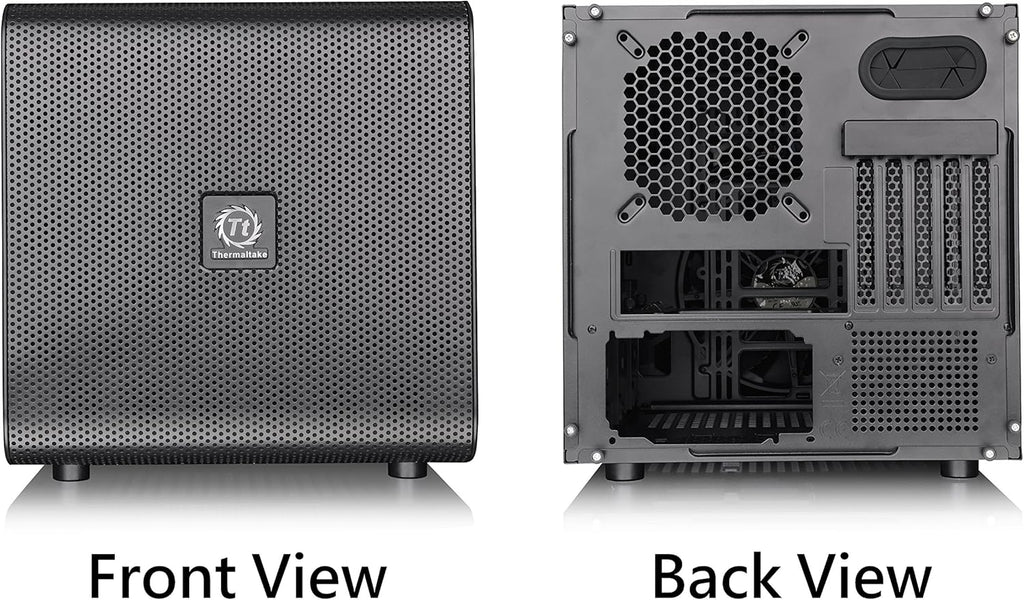 Black SPCC Micro ATX Mini ITX Cube Computer Case with 200mm Front Fan H372470