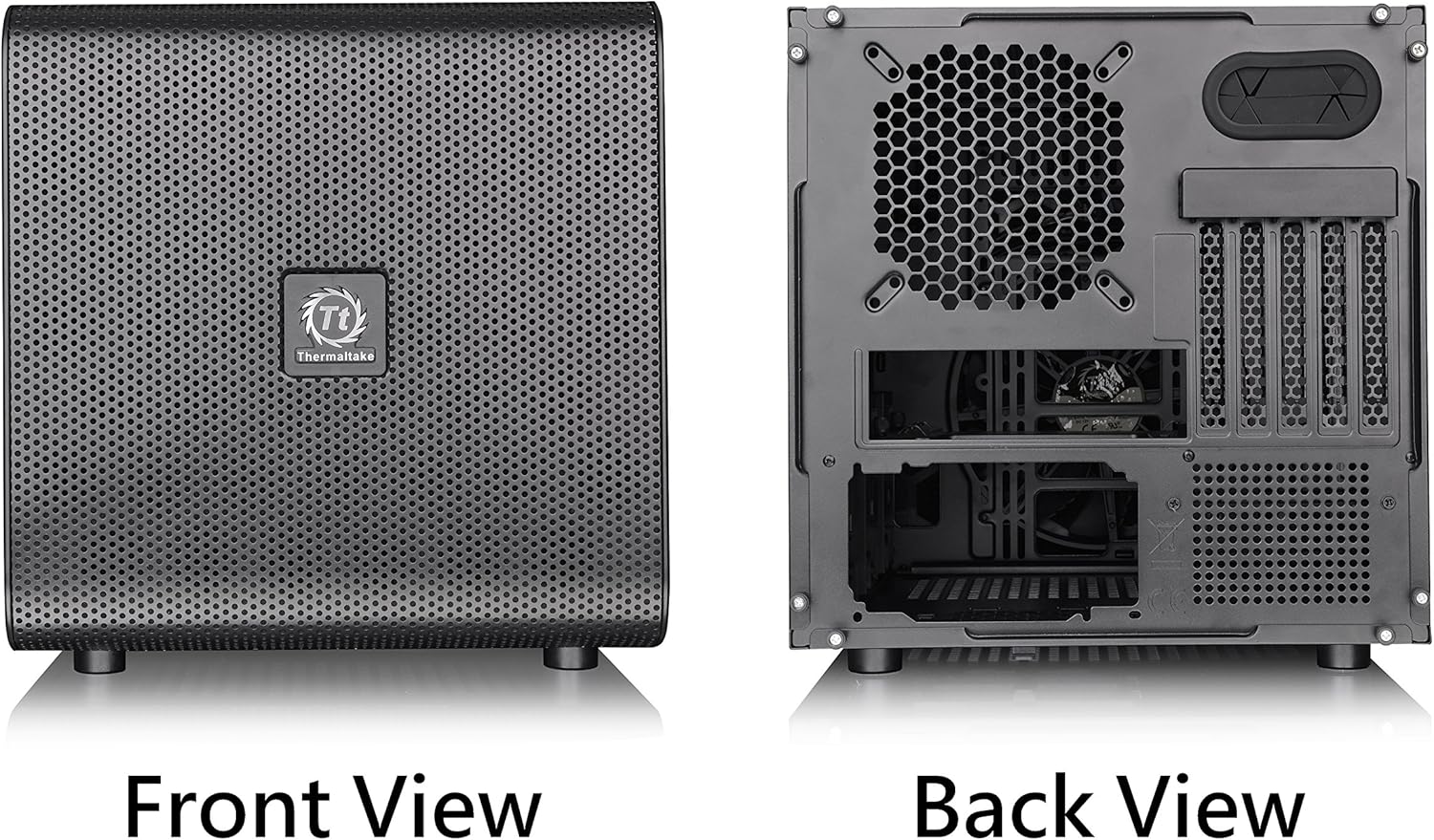 Black SPCC Micro ATX Mini ITX Cube Computer Case with 200mm Front Fan H372470