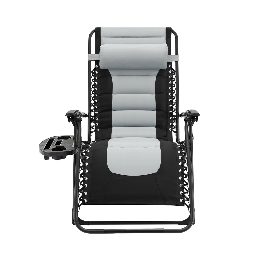 Oversized Zero Gravity Folding Lounge Chair Gray Q841