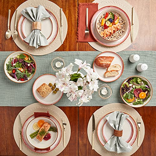 12 Piece Stoneware Dinnerware Set in Berry K423
