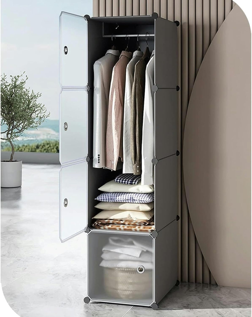 Portable Wardrobe Clothes Storage Organizer I5480