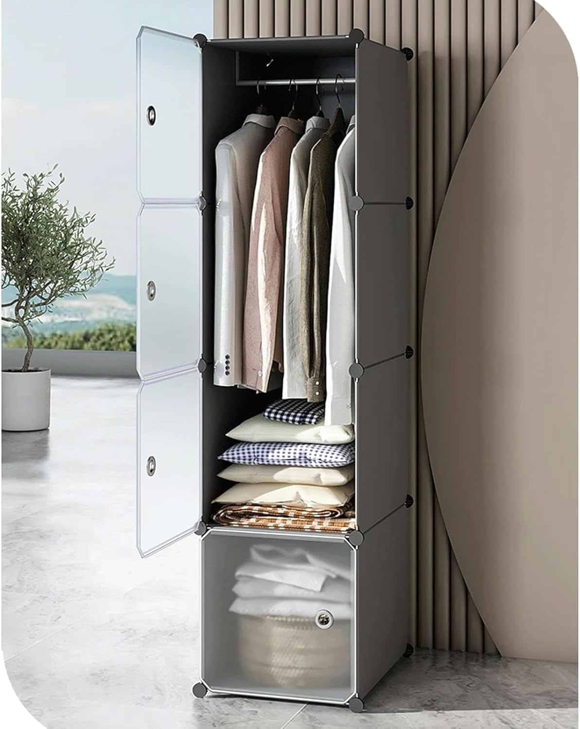 Portable Wardrobe Clothes Storage Organizer I5480
