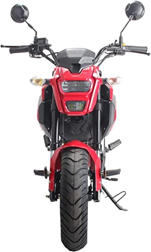 125cc Motorcycle Street Scooter Gas Bike with Big Headlights (Black) V763378