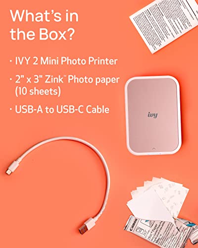 Mini Photo Printer, Pure White A1202