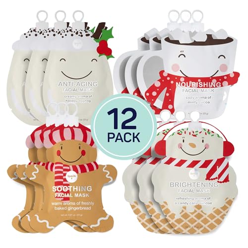 12 Pack Christmas Face Mask Bundle K402154