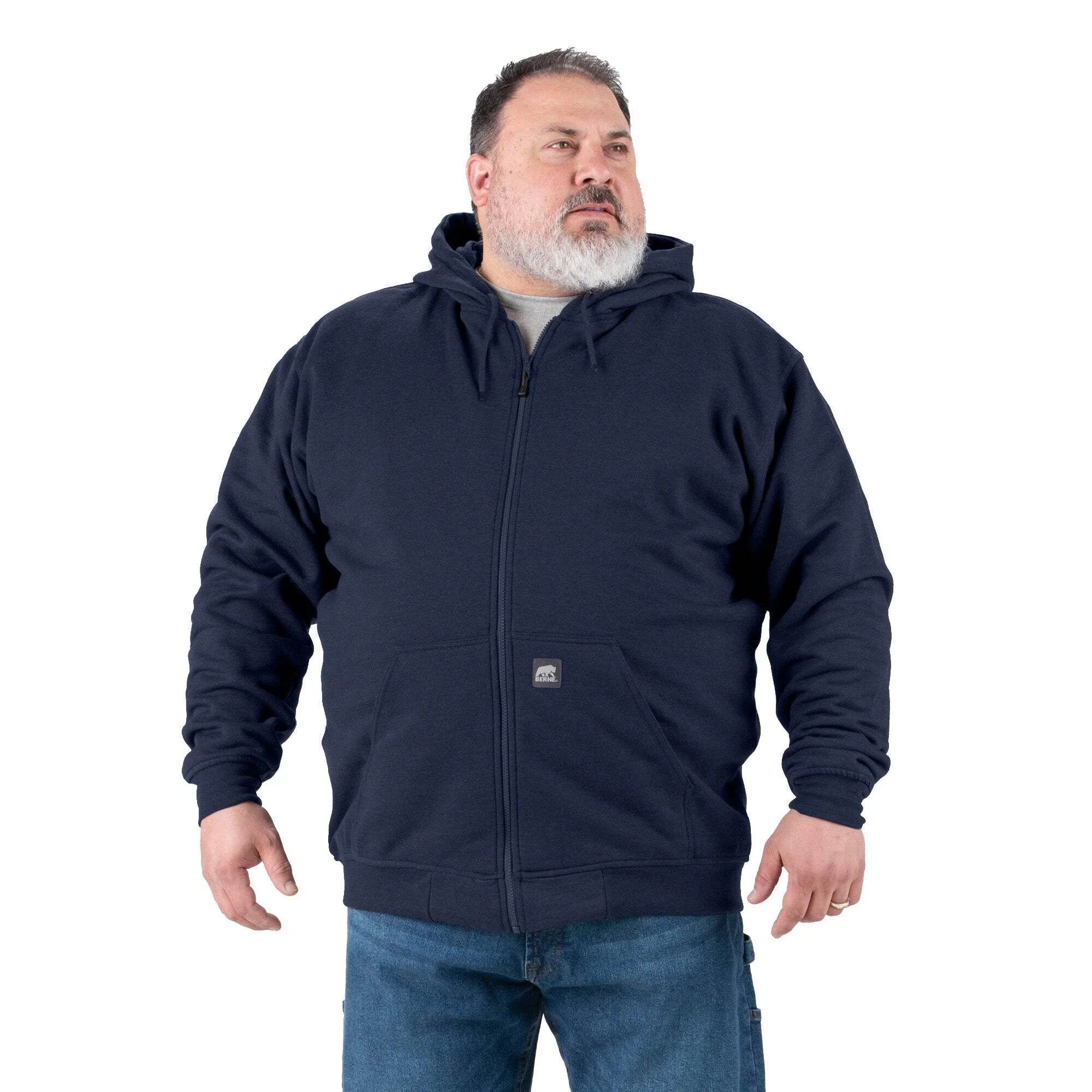 Thermal-Lined Full-Zip Hooded Sweatshirt P5268