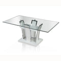 White Glass Top Dining Table E158